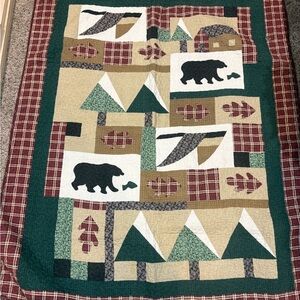 Rustic Bear Patchwork Quilt